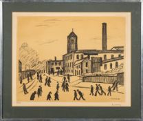 * Laurence Stephen Lowry [1887-1976]- A Northern Town,:- lithograph,