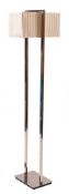 A chromium plated metal standard lamp, modern,