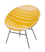 A woven plastic 'Diamond chair' in the manner of Harry Bertoia, circa 1960s,
