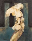 * Gregory Davies [b.1947]- Nude figure,: signed and dated '73 oil on board, 77 x 61cm, unframed.
