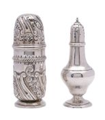 A Victorian silver sugar castor, maker Josiah Williams & Co, London, 1898: in the Georgian taste,