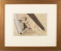 Kamisaka Sekka [1866-1942]- Makimono; Forest Ferns,:- two,