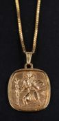 A 9ct. gold St.