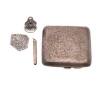 A George V silver cigarette case, maker E J Trevitt & Sons, Chester 1927,