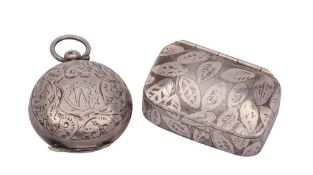 A Victorian silver sovereign holder maker possibly Joseph Gloster, Birmingham, 1899: initialled,