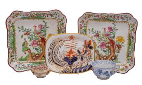 A mixed lot of ceramics: including a Spode porcelain teapot stand decorated in Imari pattern 2214,