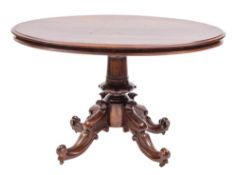 A Victorian mahogany centre table, third quarter 19th century,