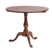 A George III mahogany occasional or supper table, late 18th century and later elements,