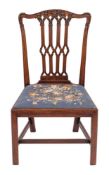 A George III mahogany side chair, circa 1775,