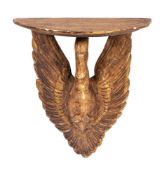 A Continental carved and parcel giltwood wall bracket, second half 19th century,