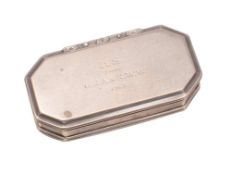 A George V silver casket, maker Robert Frederick Fox, London, 1912: inscribed,