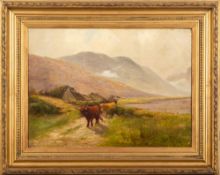 Henry Hadfield Cubley [1858-1934]- Highland Cattle in Glencoe,