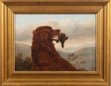 English School Circa 1900- Retriever with grouse,:- oil on canvas, 24 x 35cm.