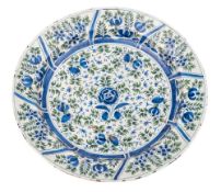 A mid 18th century delftware dish,
