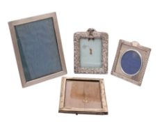 A Victorian silver framed easel mirror, maker William Comyns, London,