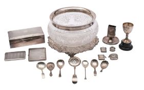 An Edward VII silver mounted cut glass bowl, maker Frederick Wilson & Co, Sheffield,