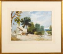 John Gendall [1790-1865]- Countess Weir lime kilns:- inscribed bottom left watercolour and pencil