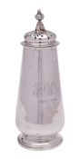 An Edward VII silver sugar castor, maker Charles Edwards, London, 1905: initialled and dated,