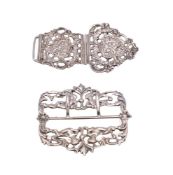 A Victorian silver belt buckle, maker Matthew John Jessop, Chester,