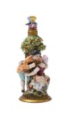 A Helena Wolfsohn Dresden porcelain and gilt-metal mounted scent bottle and stopper: in Chelsea
