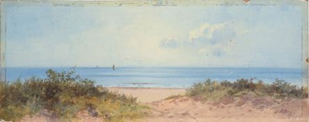 Frederick John Widgery [1861-1942]- View from the dunes,:- signed bottom left oil on board, 15.