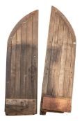 A pair of Victorian oak doors, second half 19th century,