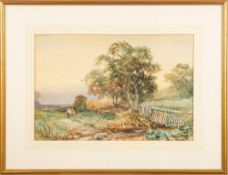 David Bates [1840-1921]- Border of The Park near Tewkesbury; Returning from Market,:- two,