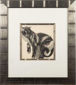 * Paul Jouve [1878-1973]- Panther,:- lithograph, 23 x 22cm.