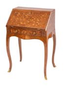 A kingwood parquetry bureau in Louis XV transitional style, 20th century,