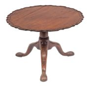 A George III mahogany tripod table, probably Irish, circa 1770,