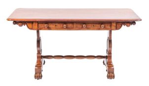 A Regency mahogany library table, early 19th century,