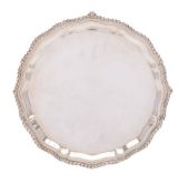 An Elizabeth II silver salver, maker J B Chatterley & Sons Ltd, Birmingham,