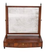 A Regency mahogany dressing table mirror, possibly Scottish, early 19th century,