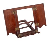 A George III mahogany table top lectern or music stand, last quarter 18th century,
