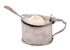 A George III silver mustard pot and cover, maker Peter, Ann and William Bateman, London,