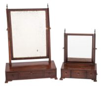 A George III mahogany dressing table mirror, circa 1770,