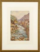 Beatrice Emma Parsons [1870-1955]- Lynmouth, North Devon,:- signed watercolour,