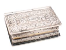 A late Georgian silver vinaigrette, maker Taylor and Perry, Birmingham,