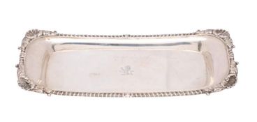 A George III silver candle snuffer tray, maker Rebecca Emes and Edward Burnard l, London,