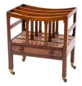 A Regency mahogany Canterbury, early 19th century,: of rectangular form,