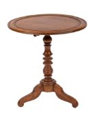 A French chestnut circular occasional table, second quarter 19th century,