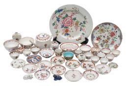 A mixed lot of Chinese and Japanese famille rose porcelain,