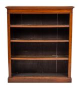A Victorian mahogany open bookcase, second half 19th century,