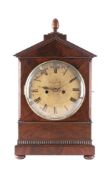 Josua Bates, Huddersfield, a mahogany William IV bracket clock: the eight-day duration double-fusee,