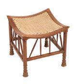 A Sudanese stained hardwood and cordwork stall, early 20th century,: of square form,