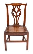 A George II oak side chair, circa 1760,