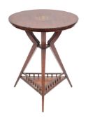 An Edwardian rosewood and marquetry occasional table, early 20th century,