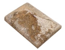 A pair of Victorian granite gate pier capping finials, mid 19th century,