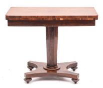A Regency rosewood card table, circa 1815,