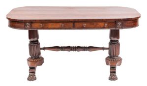 A Regency rosewood library table, circa 1815,